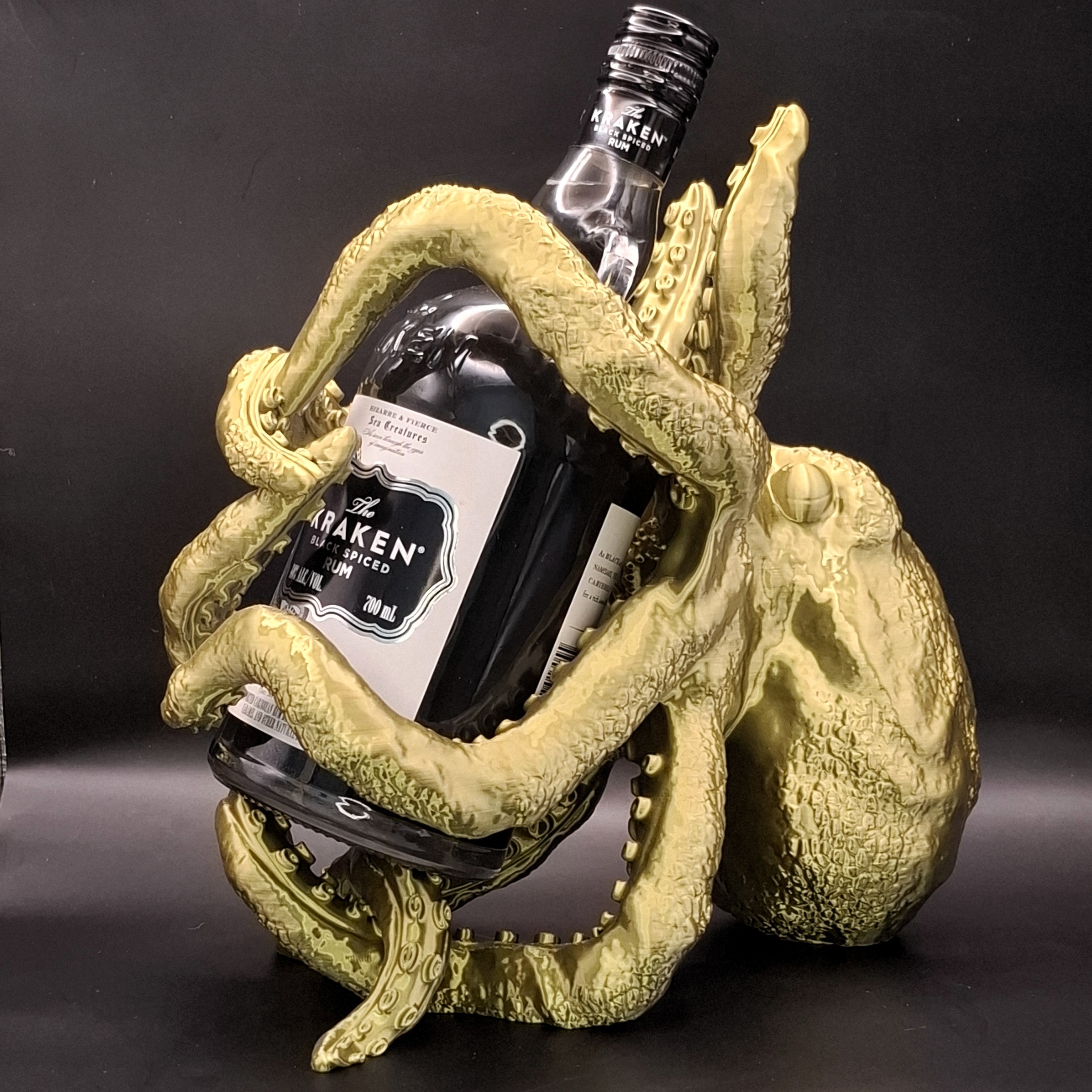 Kraken Bottle Holder - Bronze Silver