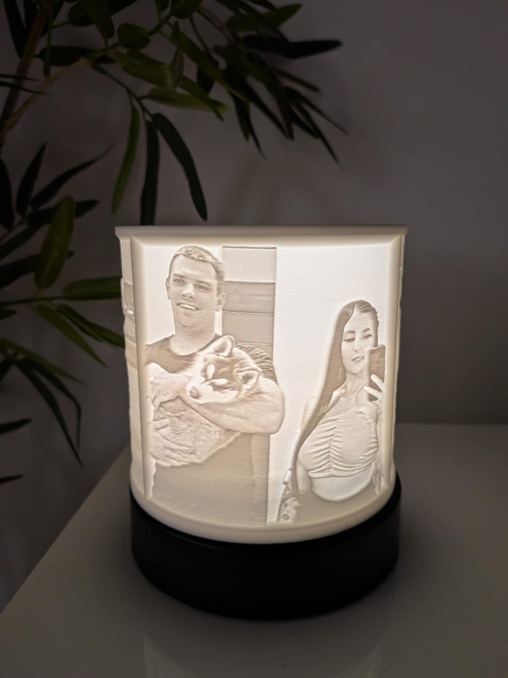 LED Lithophane Lamp with Custom Photos