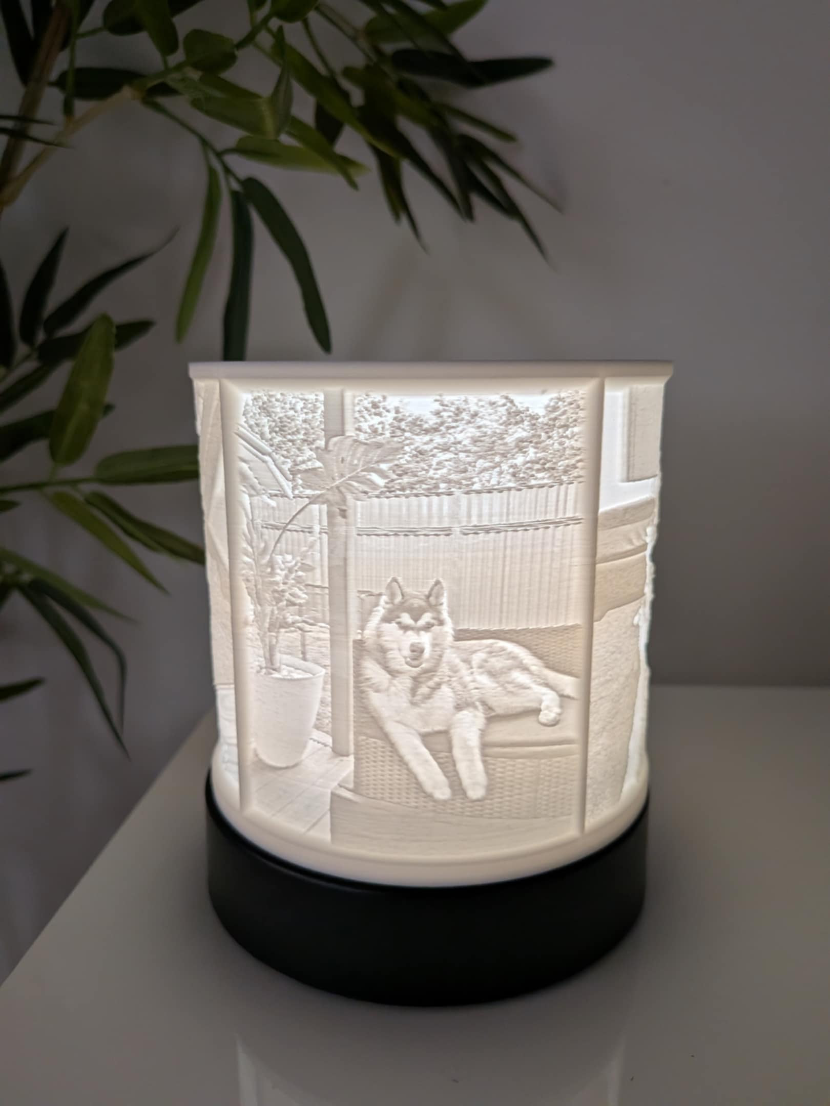 LED Lithophane Lamp with Custom Photos
