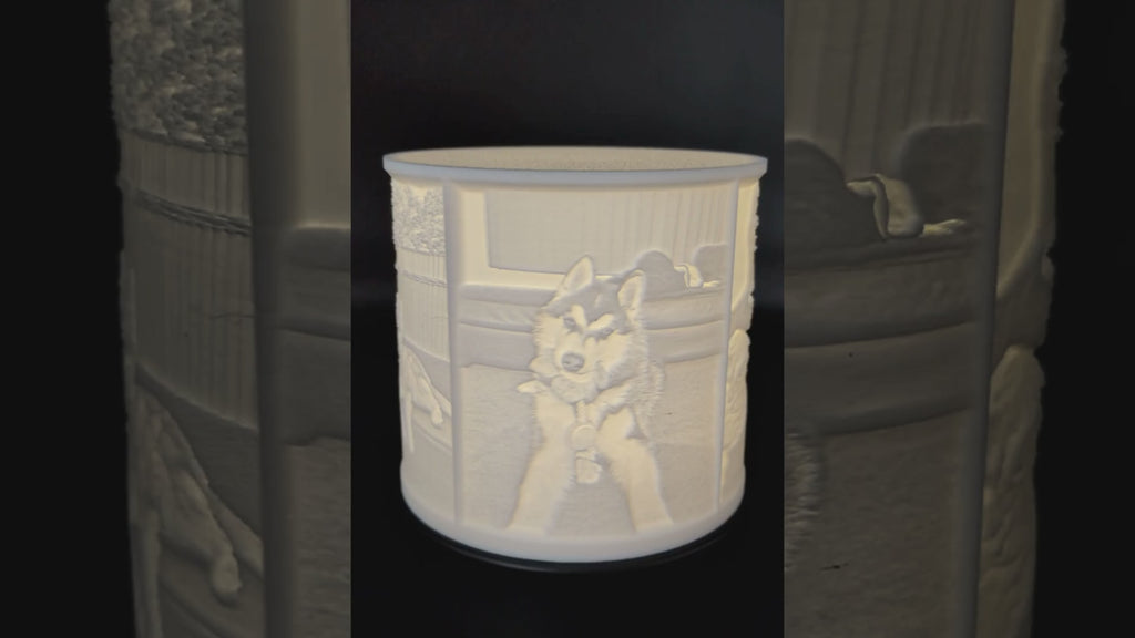 LED Lithophane Lamp with Custom Photos